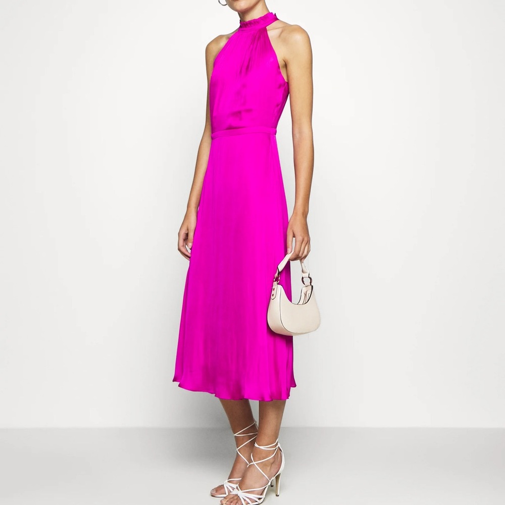 Petite Soft Satin Midi Dress